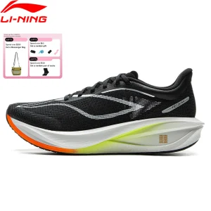 Li-Ning Chaussures de course FEIDIAN 5 CHALLENGER pour hommes SUPER BOOM avec amorti et plaque en fibre de carbone LiNing ARMV001